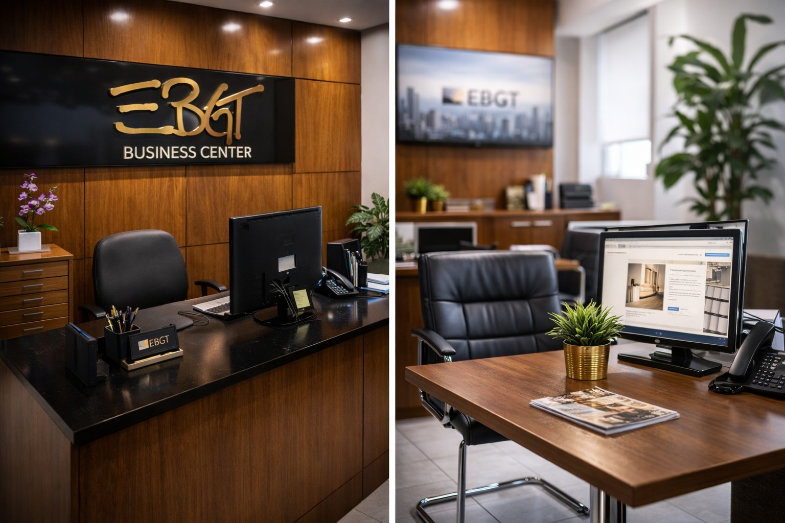 Vista geral do escritório virtual